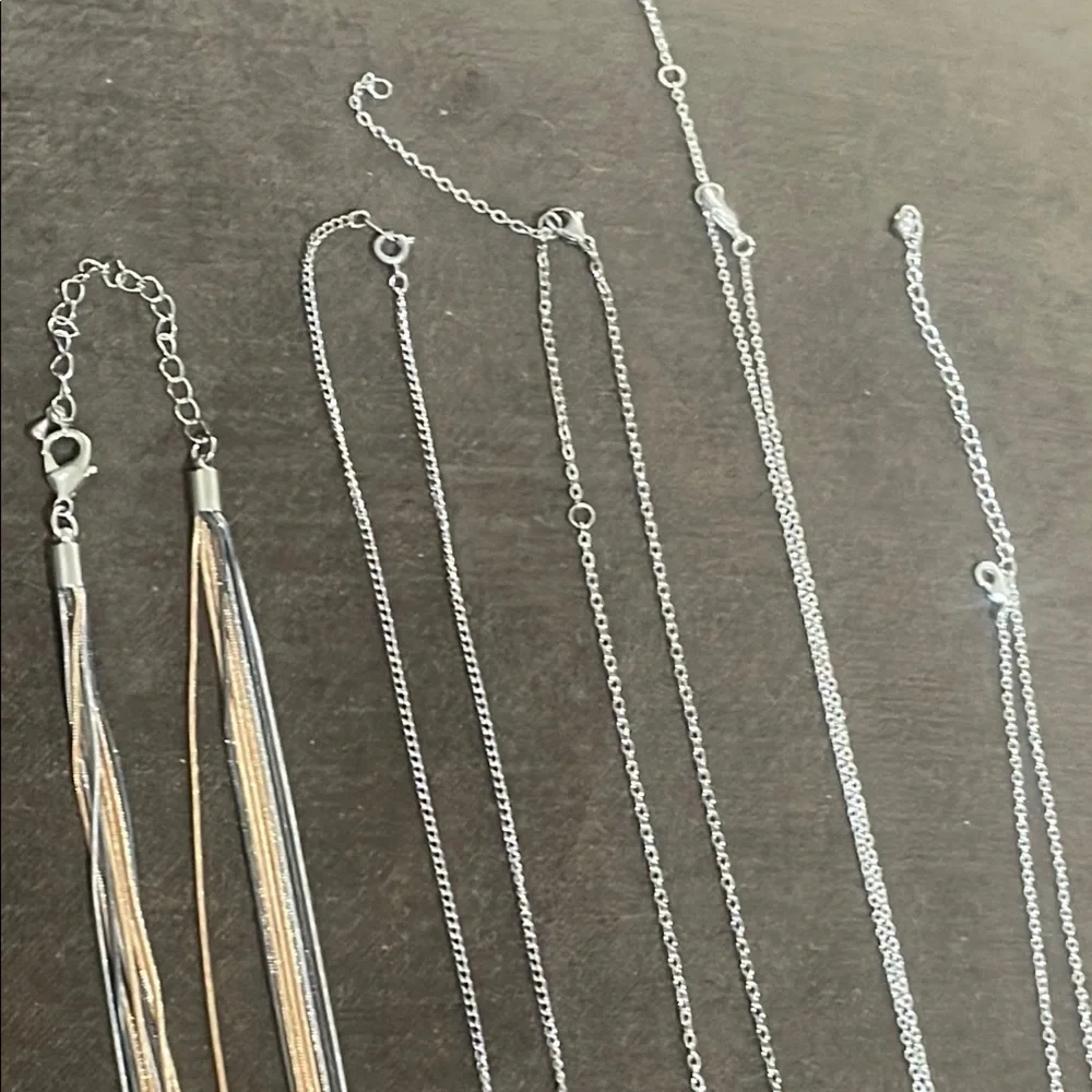 Vintage Costume Silvertone Jewelry Lot of 10 - Picture 7 of 7